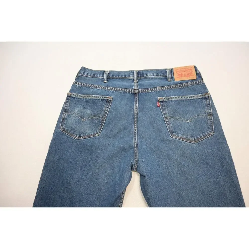 Levi's 550 Relaxed Fit Straight Blue Denim Jeans Mens‎ Size 40 x 32